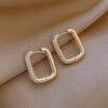 2021 New Classic Copper Alloy Smooth Metal Hoop Earrings For Woman Fashion Korean Jewelry Temperament  Daily Wear earrings