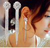 2020 New Gold Color Long Crystal Tassel Dangle Earrings for Women Wedding Drop Earring Fashion Jewelry Gifts